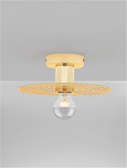 9035972 Plafoniera Nova Luce ERES E27 1x12W   Metal Gold  IP20 [5]
