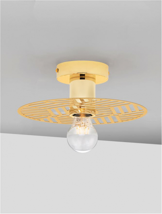 9035972 Plafoniera Nova Luce ERES E27 1x12W   Metal Gold  IP20 [4]