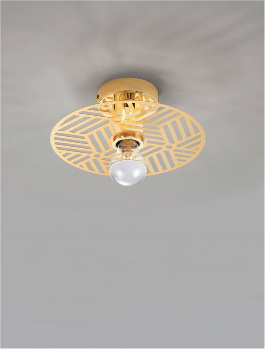 9035972 Plafoniera Nova Luce ERES E27 1x12W   Metal Gold  IP20 [6]