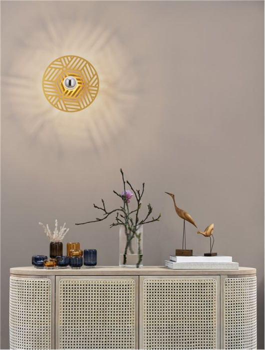 9035972 Plafoniera Nova Luce ERES E27 1x12W   Metal Gold  IP20 [2]