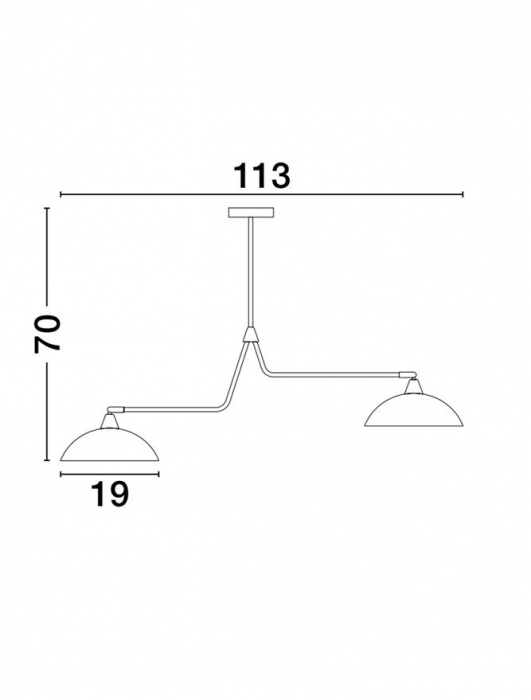 9035977 Lustra Nova Luce MIRBA E27 2x12W   Metal Sandy Black  IP20 [3]