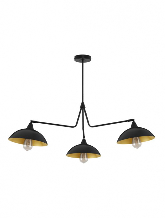 9035978 Lustra Nova Luce MIRBA E27 3x12W   Metal Sandy Black  IP20 [1]