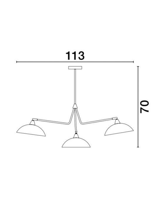 9035978 Lustra Nova Luce MIRBA E27 3x12W   Metal Sandy Black  IP20 [3]