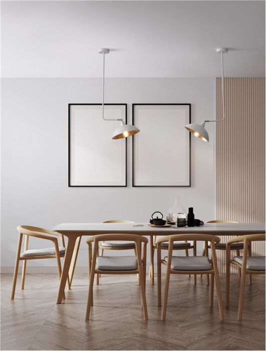 9035980 Pendul Nova Luce MIRBA E27 1x12W   Metal Sandy White  IP20 [2]