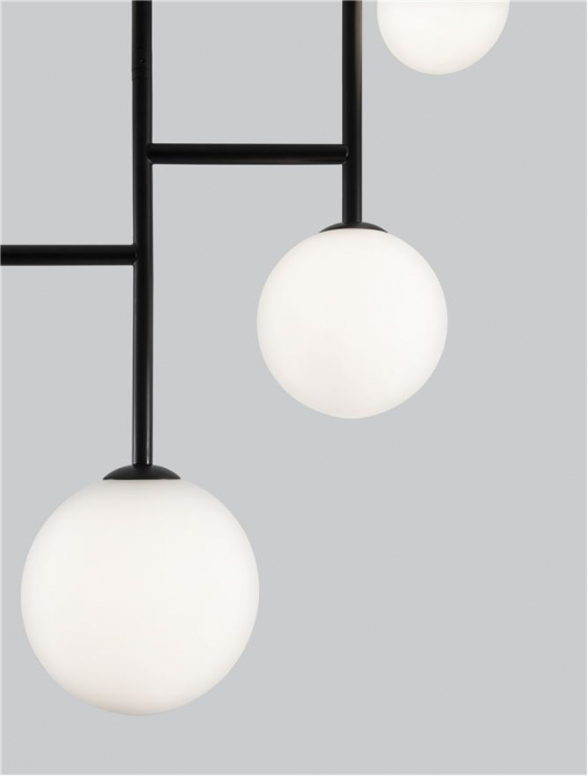 9043304 Lustra Nova Luce LICATO G9 5x5W   Aluminium & Opal Glass Sandy Black  IP20 [5]