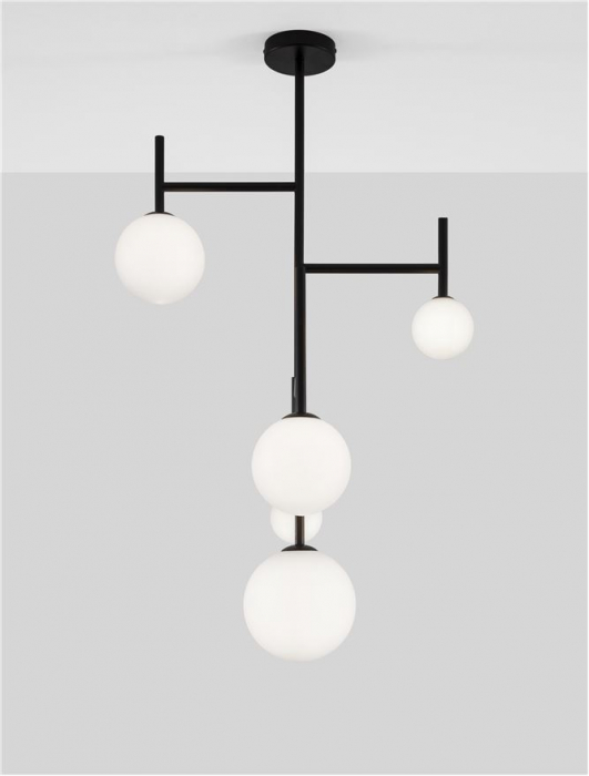9043304 Lustra Nova Luce LICATO G9 5x5W   Aluminium & Opal Glass Sandy Black  IP20 [6]