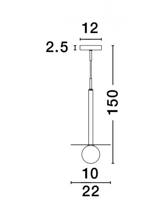 9043311 Pendul Nova Luce PIELO G9 1x5W   Metal & Opal Glass Brass Gold  IP20 [10]