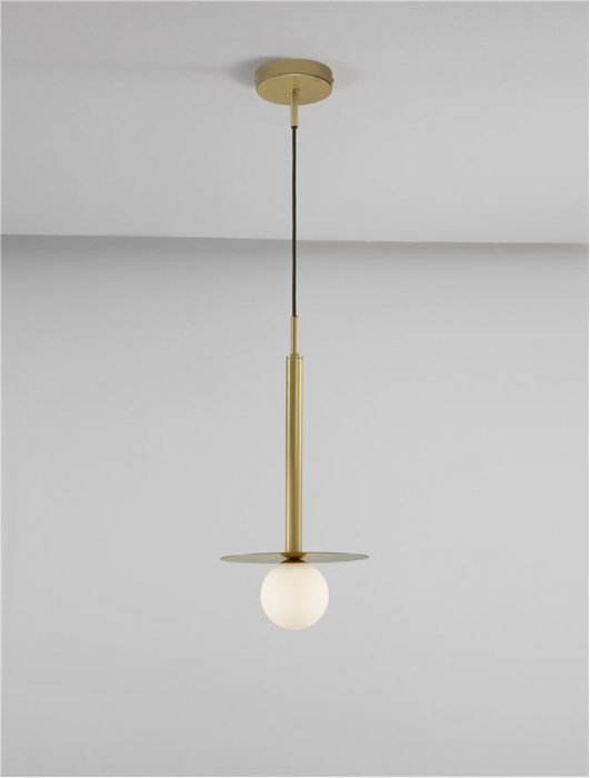 9043311 Pendul Nova Luce PIELO G9 1x5W   Metal & Opal Glass Brass Gold  IP20 [4]