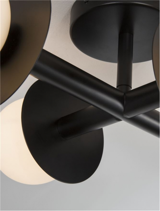 9043316 Plafoniera Nova Luce PIELO G9 4x5W   Metal & Opal Glass Sandy Black  IP20 [6]
