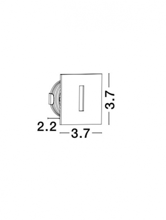 9045418  Nova Luce PASSAGGIO LED 1W 60lm 3000K IP54 Aluminium Black Cable Lenght 1.80m Connect it with driver 9020170 [2]