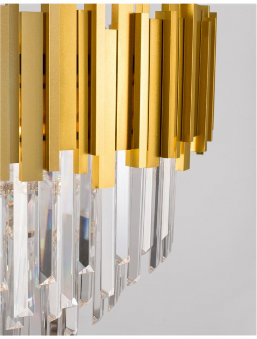 9050110 Candelabru Nova Luce GRANE E14 12x5W lm  IP20 Metal Crystal Gold [5]