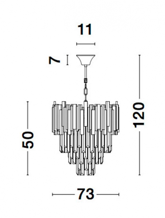 9050110 Candelabru Nova Luce GRANE E14 12x5W lm  IP20 Metal Crystal Gold [6]