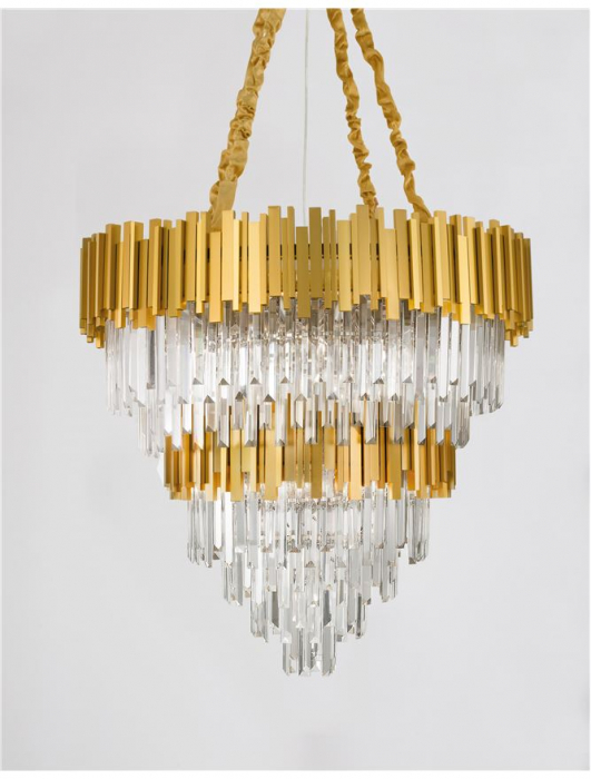 9050120 Candelabru Nova Luce GRANE E14 20x5W lm  IP20 Metal Crystal Gold [3]