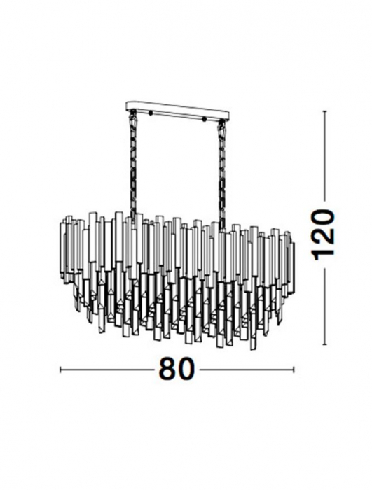 9050130 Lustra Nova Luce GRANE E14 8x5W   Metal & Crystal Gold  IP20 [4]