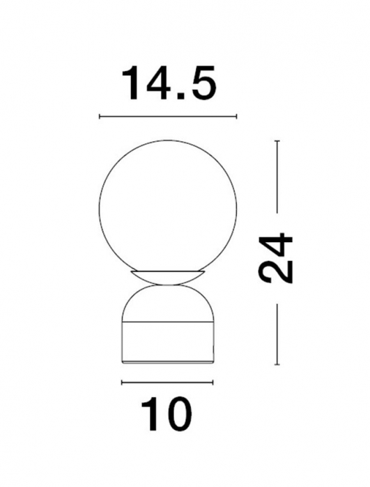 9050164 Veioza Nova Luce KENIO E14 1X5W   Glass  White  IP20 [5]