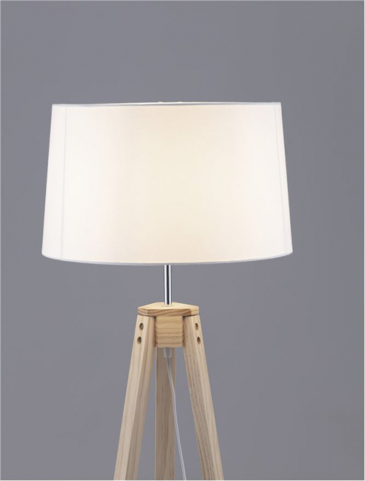 9050165 Lampadar Nova Luce LE ROY E27 1x12W   Wood White  IP20 [3]