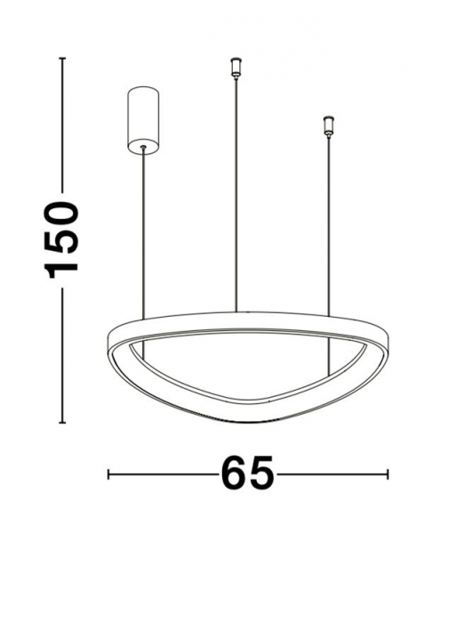 Lustra Nova Luce ESTEVA 9053552 LED 48W 2400lm 3000K IP20 Aluminiu/Acril Sandy Black [7]