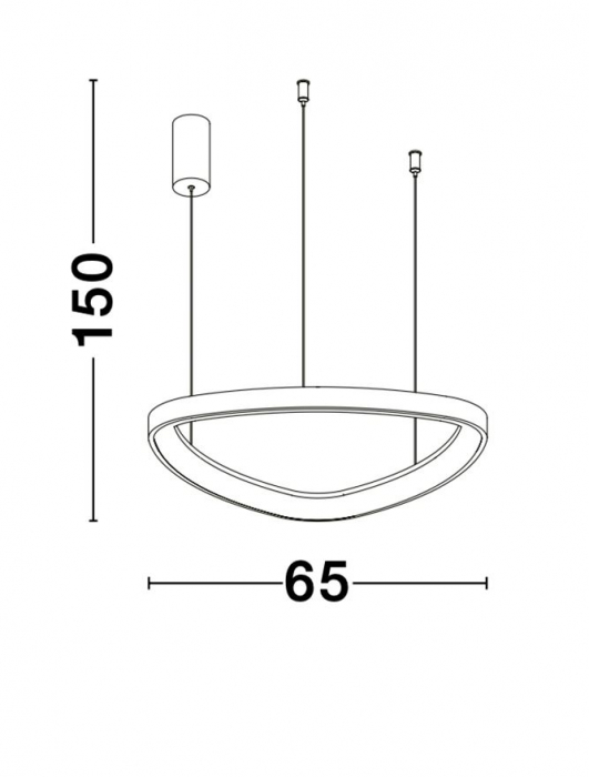 9053553 Lustra Nova Luce ESTEVA LED 47W 3340lm 3000K Aluminium & Acrylic Coffee Brown Dimabil Triac IP20 [7]