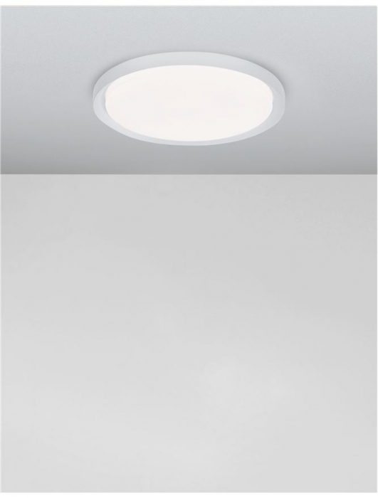 9053591 Plafoniera Nova Luce TROY LED 40W 2200lm 3000K Metal & Acrylic  Matt White Dimabil Triac IP20 [4]