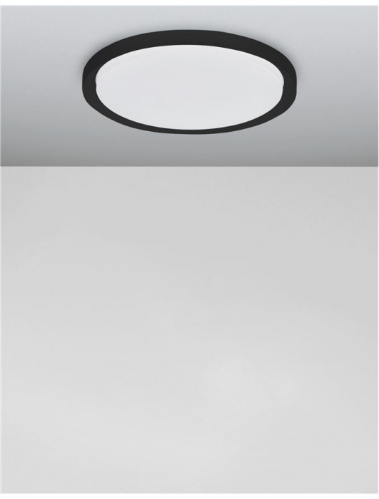 9053592 Plafoniera Nova Luce TROY LED 40W 2200lm 3000K Metal & Acrylic  Matt Black Dimabil Triac IP20 [4]