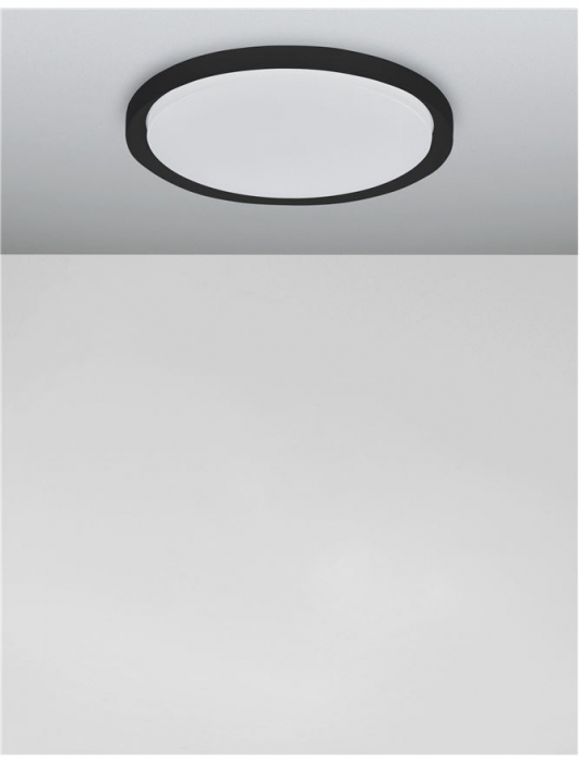 9053592 Plafoniera Nova Luce TROY LED 40W 2200lm 3000K Metal & Acrylic  Matt Black Dimabil Triac IP20 [3]