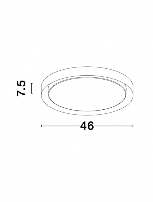 9053592 Plafoniera Nova Luce TROY LED 40W 2200lm 3000K Metal & Acrylic  Matt Black Dimabil Triac IP20 [6]