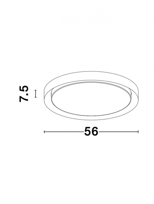 9053593 Plafoniera Nova Luce TROY LED 50W 2750lm 3000K Metal & Acrylic  Matt White Dimabil Triac IP20 [6]