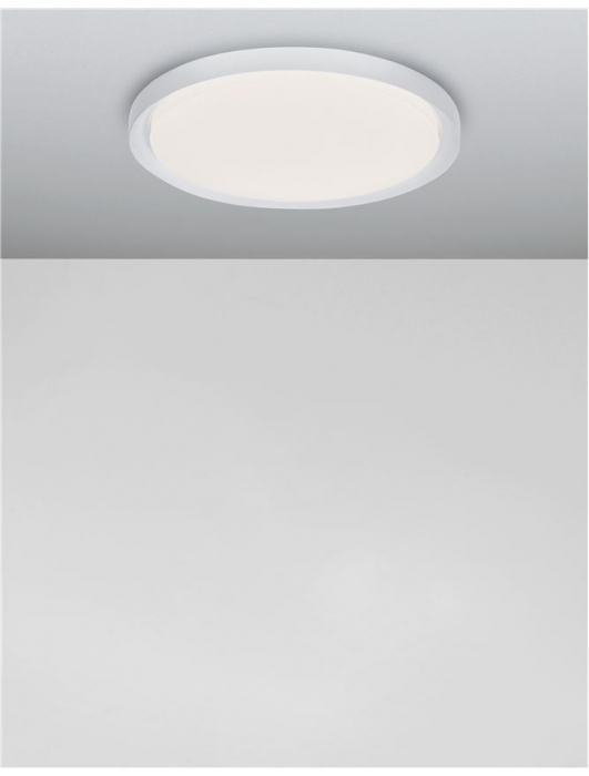 9053593 Plafoniera Nova Luce TROY LED 50W 2750lm 3000K Metal & Acrylic  Matt White Dimabil Triac IP20 [4]