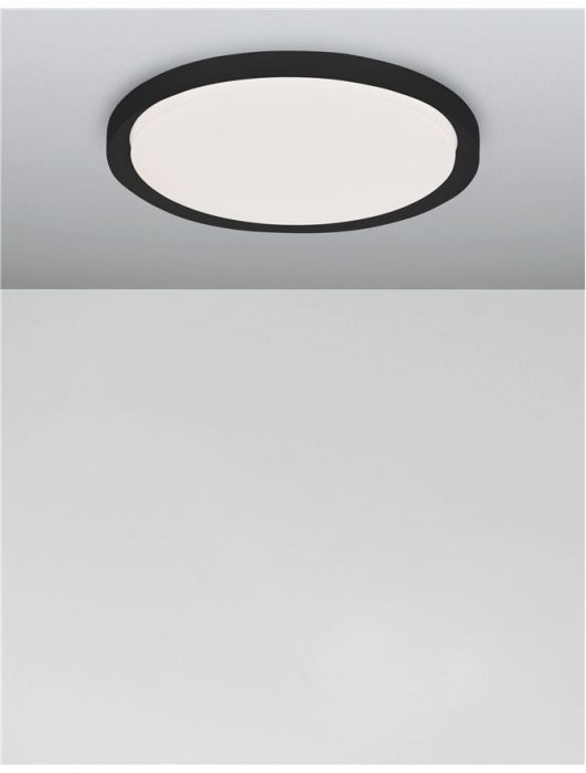 9053594 Plafoniera Nova Luce TROY LED 50W 2750lm 3000K Metal & Acrylic  Matt Black Dimabil Triac IP20 [4]