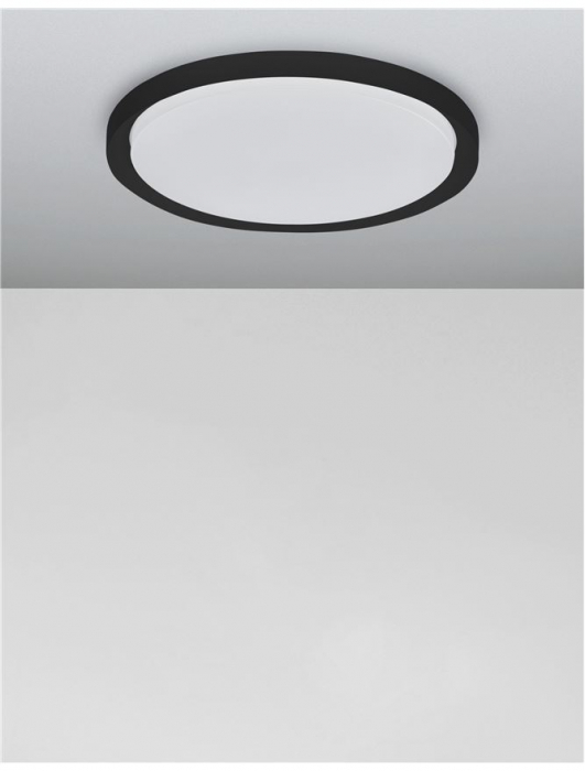 9053594 Plafoniera Nova Luce TROY LED 50W 2750lm 3000K Metal & Acrylic  Matt Black Dimabil Triac IP20 [3]