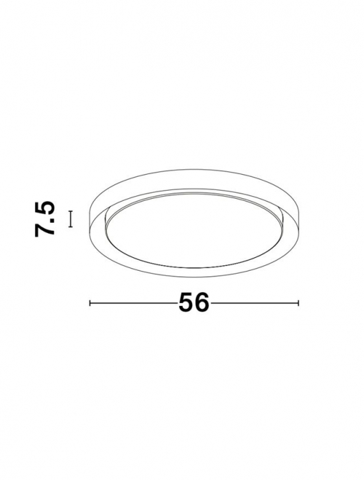 9053594 Plafoniera Nova Luce TROY LED 50W 2750lm 3000K Metal & Acrylic  Matt Black Dimabil Triac IP20 [7]