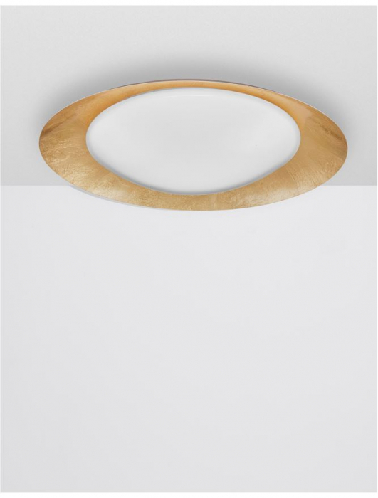 9053821 Plafoniera Nova Luce ZANO LED 28W 1400lm 3000K Metal & Acrylic  Gold Dimabil Triac IP20 [4]