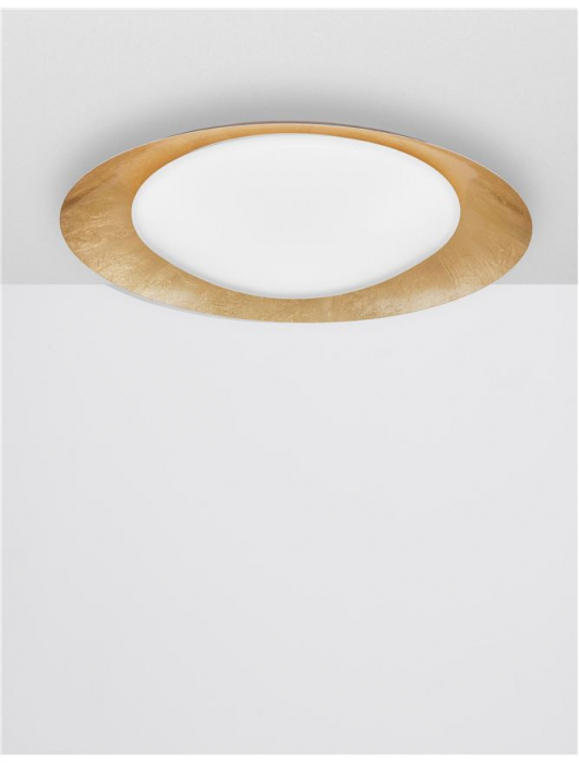 9053821 Plafoniera Nova Luce ZANO LED 28W 1400lm 3000K Metal & Acrylic  Gold Dimabil Triac IP20 [3]