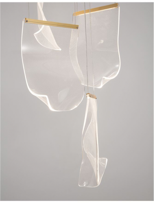 9054442 Suspensie Nova Luce SIDERNO LED 39W 2470lm 3000K IP20 Aluminiu/Acril Gold NOVALUCE [4]