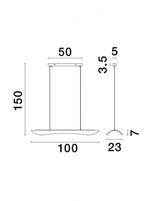9054443 Lustra Nova Luce AGOS LED 34W 2562lm 3000K  Aluminium & Acrylic Gold Dimabil Triac IP20 [6]