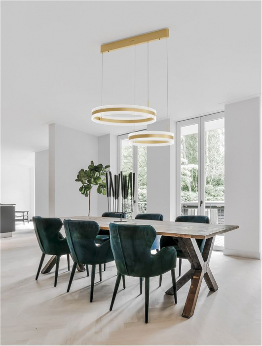 9054445 Lustra Nova Luce AGOS LED 124W 5421lm 3000K  Aluminium & Acrylic Gold Dimabil Triac IP20 [2]