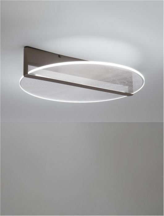 9054447 Plafoniera Nova Luce NOAH LED 37W 2028lm 3000K  Aluminium & Acrylic Coffee Brown Dimabil Triac IP20 [3]