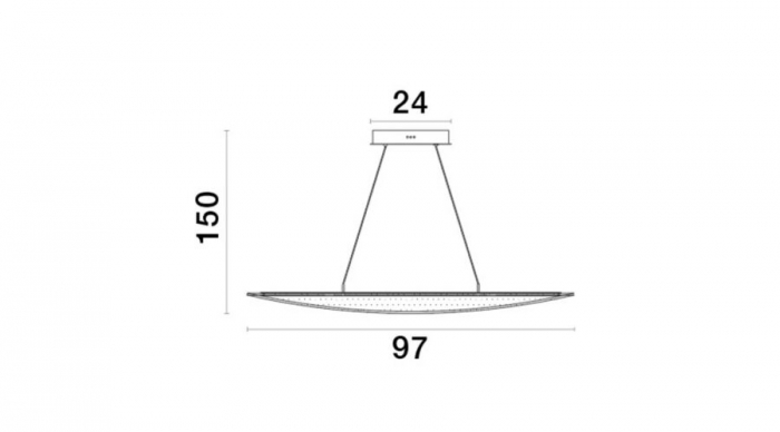 9054450 Lustra Nova Luce AGOS LED 32W 2156lm 3000K  Aluminium & Acrylic Gold Dimabil Triac IP20 [3]
