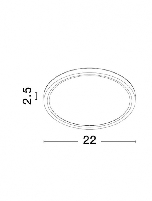 9060186 Plafoniera Nova Luce DIXIE LED 18W 1800lm 3000K-4000K-6500K CCT ABS & Acrylic White Nedimabil IP20 [3]