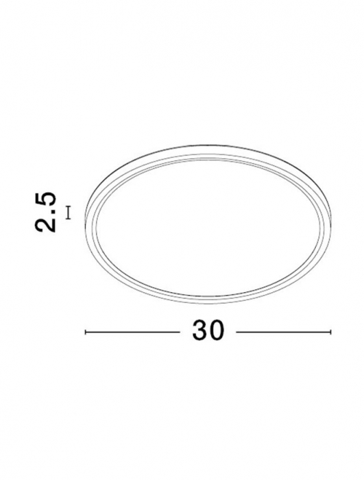 9060189 Plafoniera Nova Luce DIXIE LED 24W 2400lm 3000K-4000K-6500K CCT ABS & Acrylic Black Nedimabil IP20 [3]