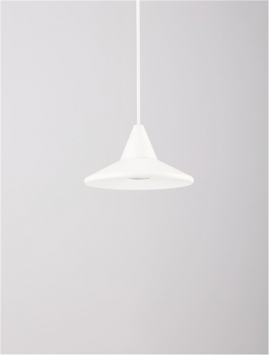 9060221 Pendul Nova Luce DRO LED 6W 355lm 3000K Aluminium White Dimabil Triac IP20 [3]