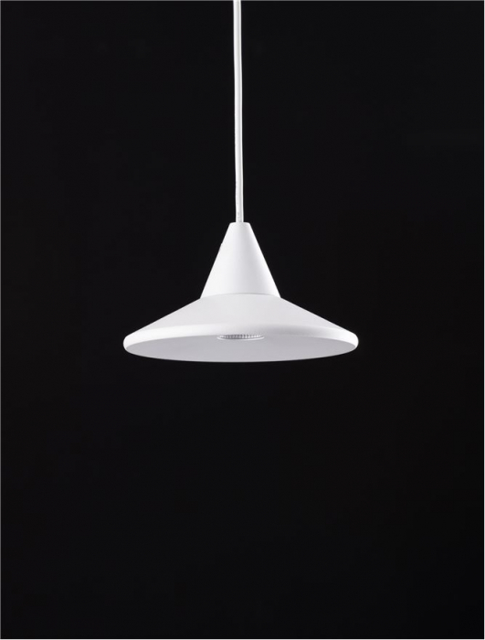 9060221 Pendul Nova Luce DRO LED 6W 355lm 3000K Aluminium White Dimabil Triac IP20 [2]