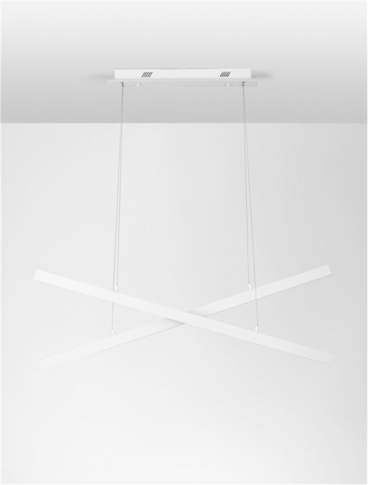9060910 Lustra Nova Luce X-LINE LED 40W 1428lm 3000K Aluminium & Acrylic Sandy White Dimabil Triac IP20 [3]