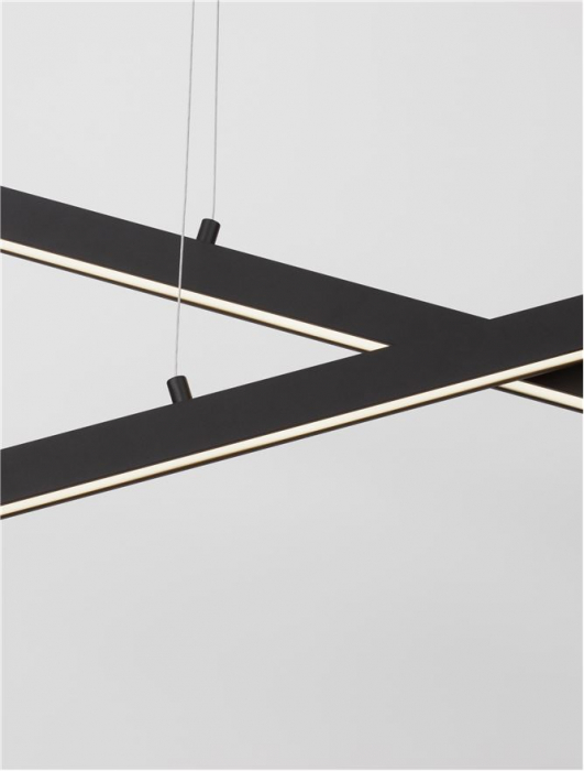 9060920 Lustra Nova Luce X-LINE LED 40W 1428lm 3000K Aluminium & Acrylic Sandy Black Dimabil Triac IP20 [5]