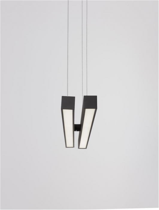 9060920 Lustra Nova Luce X-LINE LED 40W 1428lm 3000K Aluminium & Acrylic Sandy Black Dimabil Triac IP20 [8]