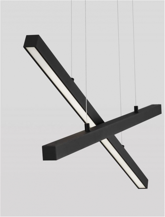9060920 Lustra Nova Luce X-LINE LED 40W 1428lm 3000K Aluminium & Acrylic Sandy Black Dimabil Triac IP20 [6]