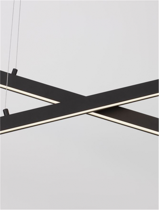 9060920 Lustra Nova Luce X-LINE LED 40W 1428lm 3000K Aluminium & Acrylic Sandy Black Dimabil Triac IP20 [4]