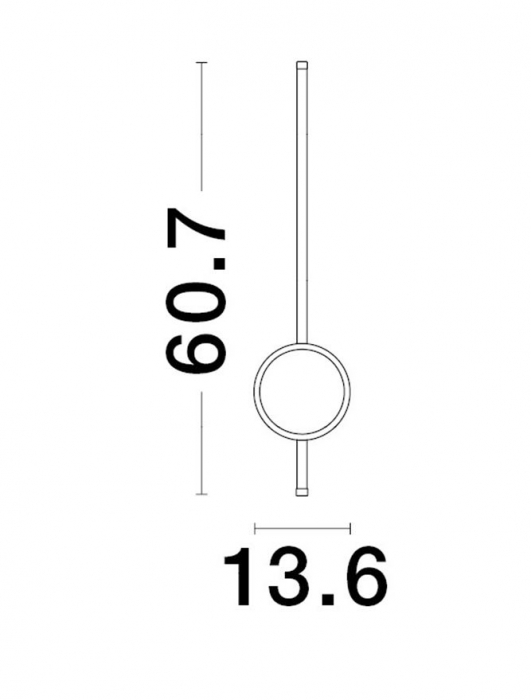 9061426 Aplica Nova Luce CLOCK LED 18W 1260lm 3000K Aluminium & Acrylic Sandy White Nedimabil IP20 [6]