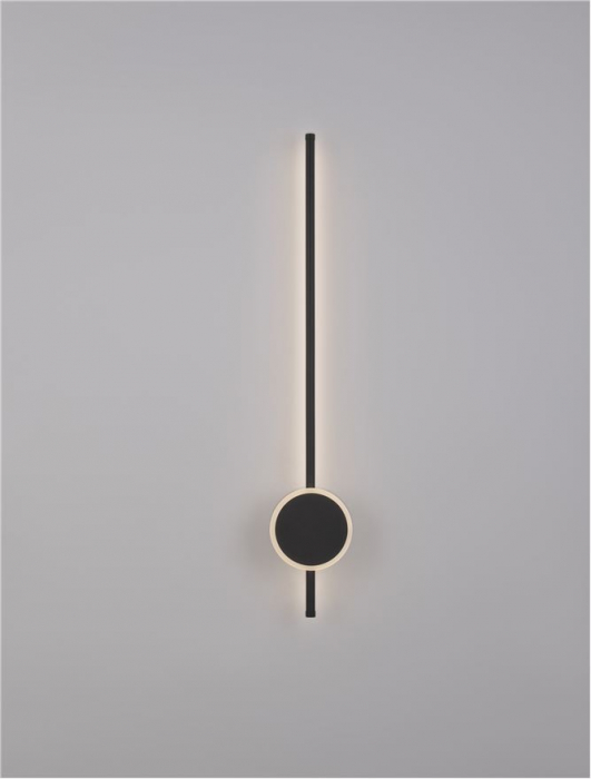 9061428 Aplica Nova Luce CLOCK LED 22W 1560lm 3000K Aluminium & Acrylic Sandy Black Nedimabil IP20 [4]