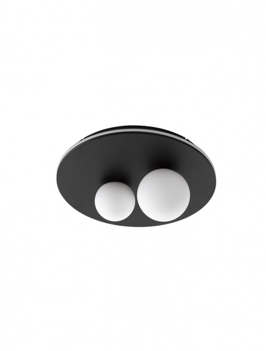9061430 Plafoniera Nova Luce VELNA LED 40W 1600lm 3000K Aluminium & Opal Glass Sandy Black Dimabil Triac IP20 [1]